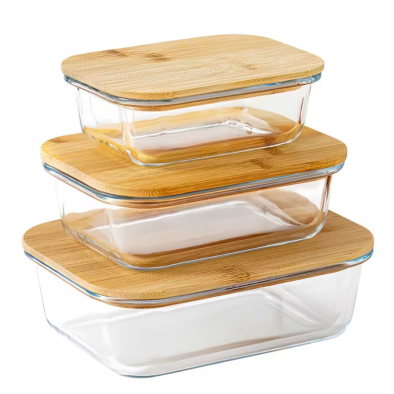 Bambuskaantega klaasist toudukarpide komplekt