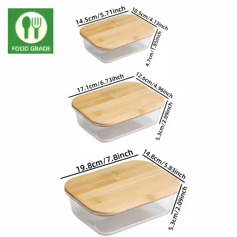 Bambuskaantega klaasist toudukarpide komplekt