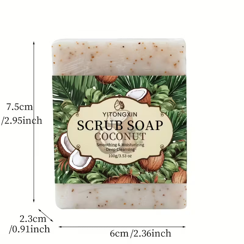 Käsitsi valmistatud külmseep kookosõliga, õrn koorimine