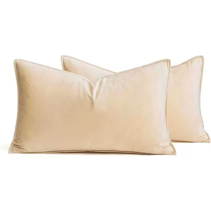 2 tk, Dekoratiivne sametist 30,48x50,8 cm padjaümbris ääristega