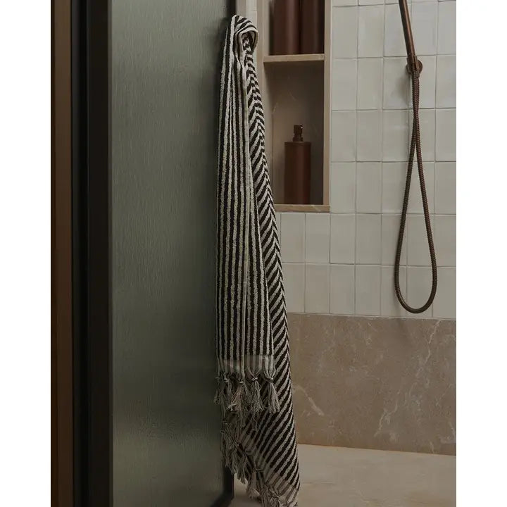 Eurythmics striped jacquard towel