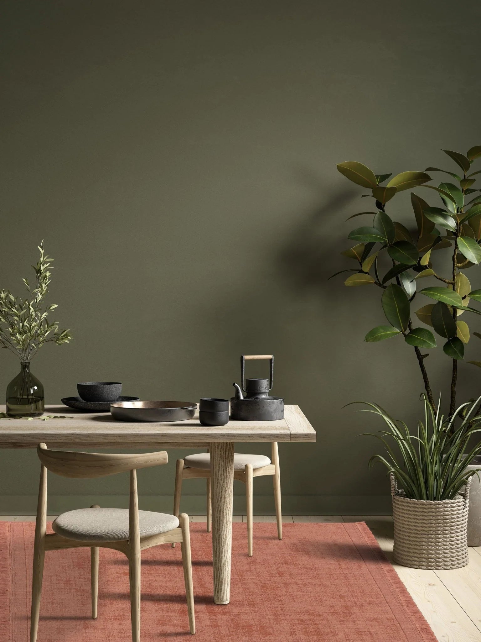 Pehme disainvaip käsitsi valmistatud villast ja puuvillast CLASSIC