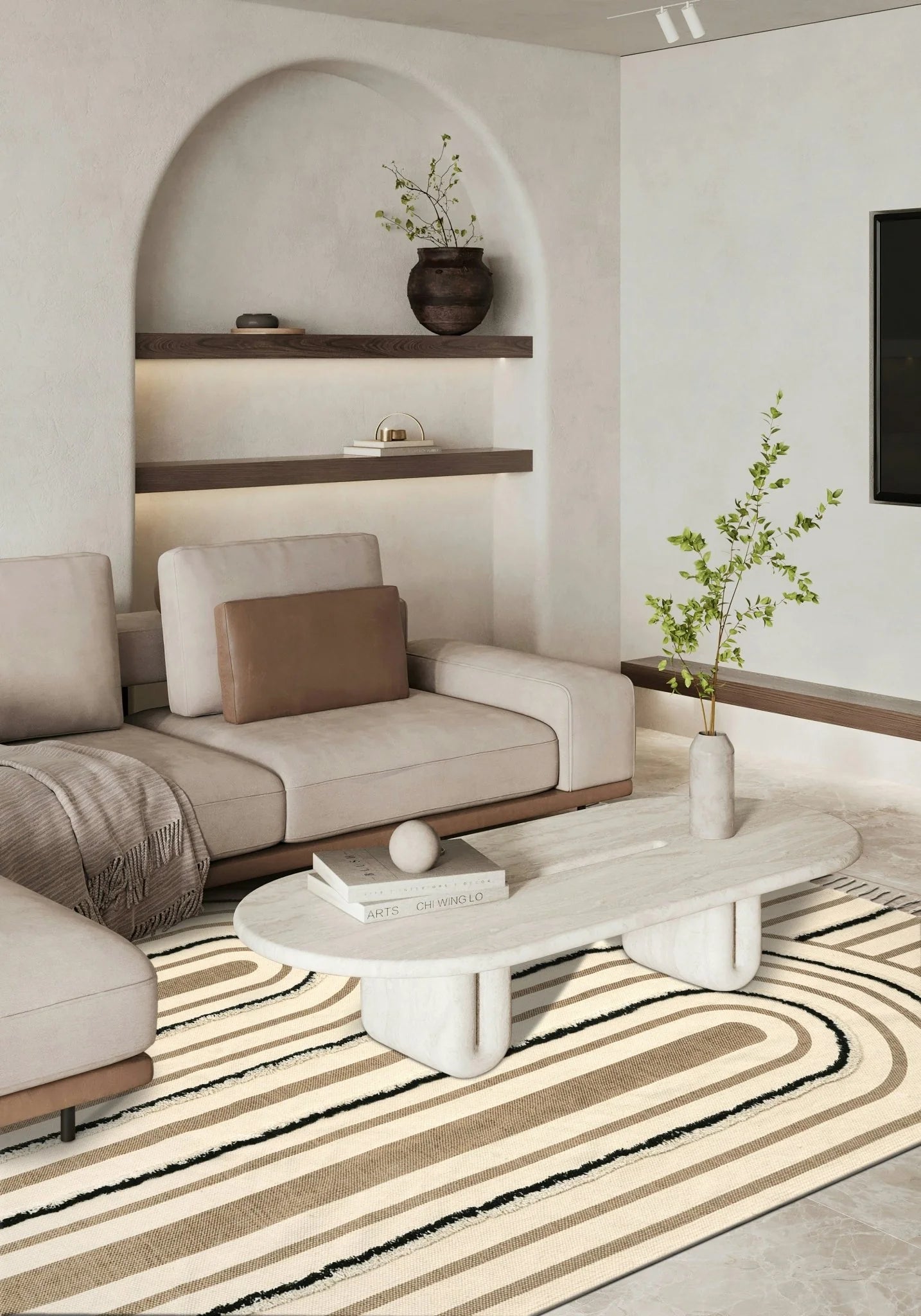 Pestav puuvillane tufeeritud vaip masinkootud albaniga